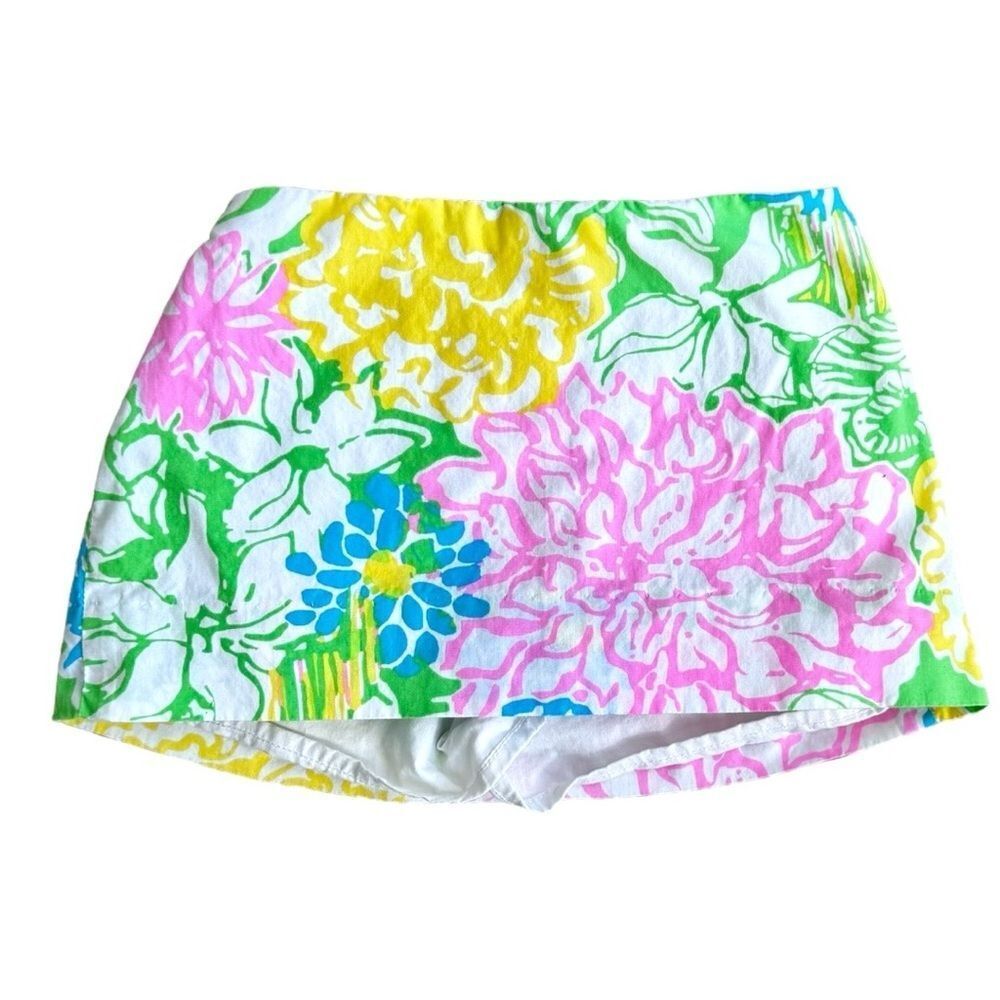 Lilly Pulitzer Girls Toddler Kids Pink Green Colorful Cotton Mini Skort. 2. 2T.